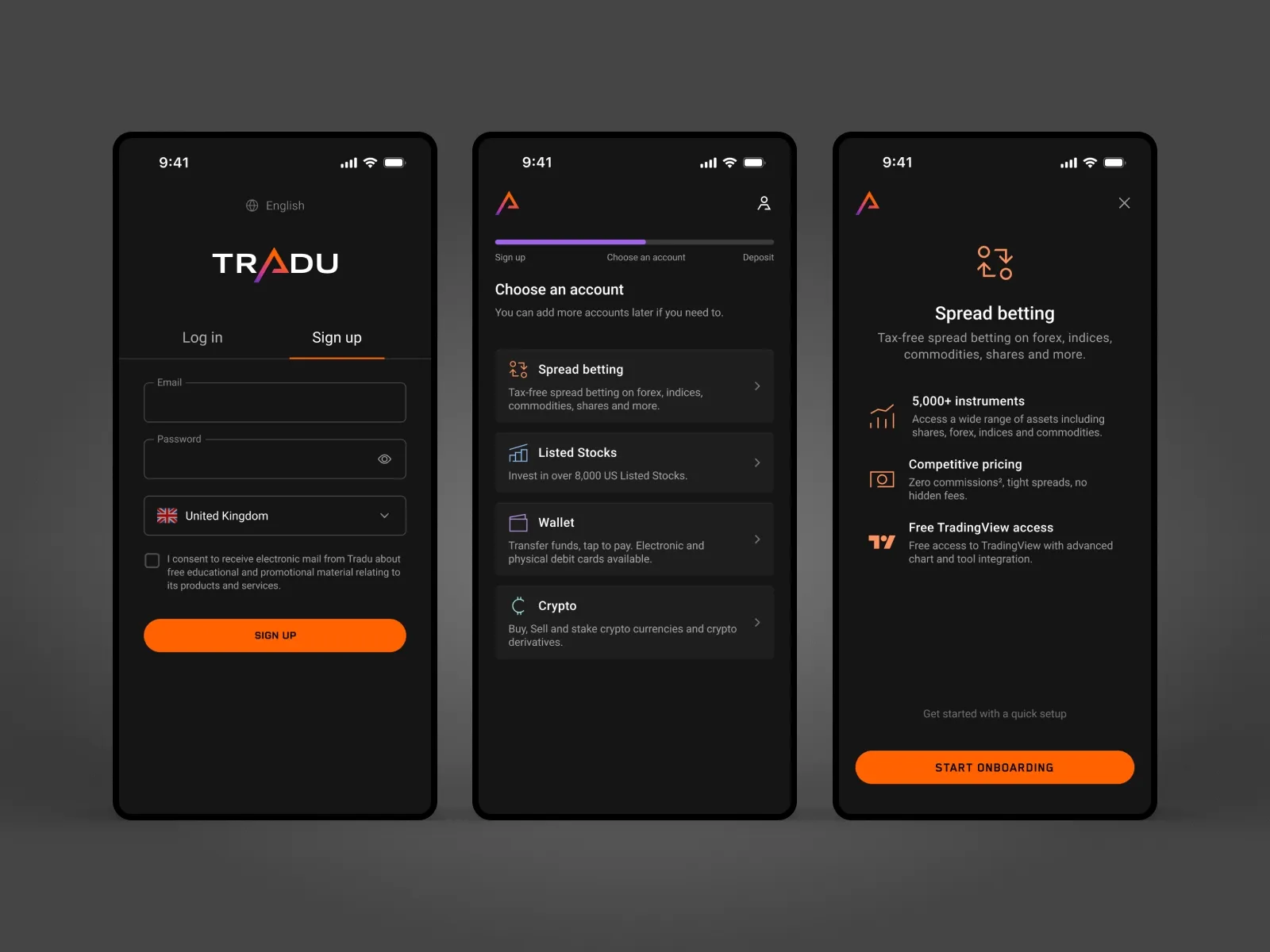 Onboarding Redesign for Tradu