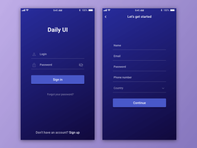 Sign up - Daily UI 001